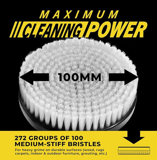 VViViD Power Drill Brush Attachment + Backing Plate, 4” inch / 100mm Diameter - Image 2