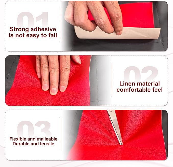 PATIKIL Leather Patches Tape for Furniture, 6.3 x 61 Inch Self Adhesive Vinyl - Image 6