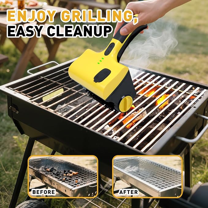 Power Grill Cleaner with Dual Brushes & Water Spray - Image 7
