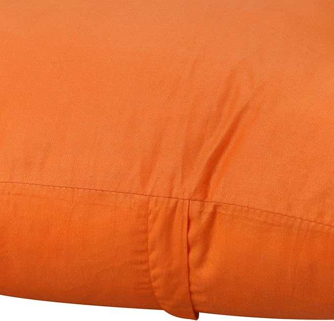 Thmyo 4-Pack 100% Cotton Comfortable Solid Decorative Throw Pillow Case Square Cushion Cover Pillowcase Sublimation Blank Pillow Covers Thanksgiving DIY Throw Pillowcase for Sofa(24x24inch/60x60cm)
