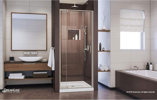 DreamLine Flex 28-32 in. W x 72 in. H Semi-Frameless Pivot Shower Door in - Image 2