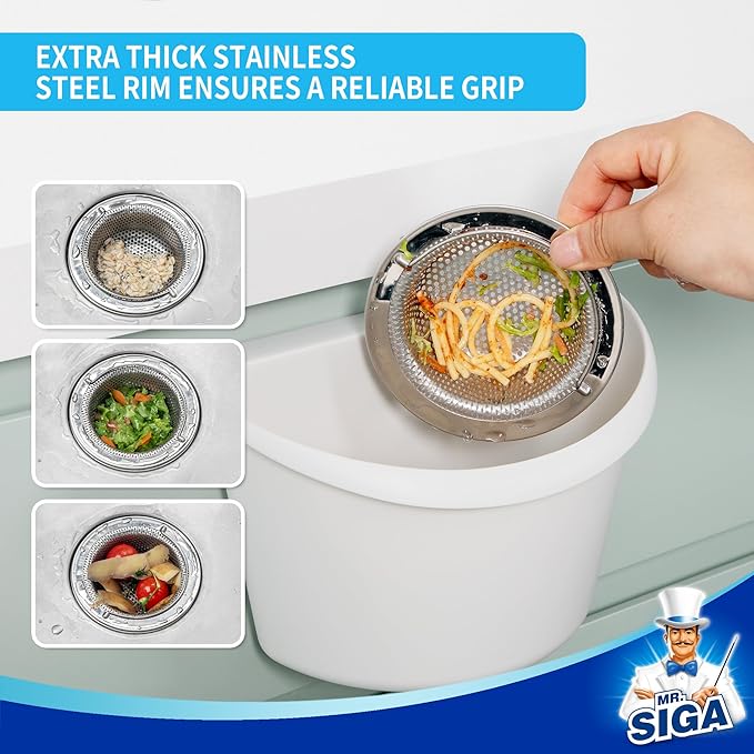 MR.SIGA Kitchen Sink Strainer, Stainless Steel Sink Drain Strainer, Dishwasher - Image 7