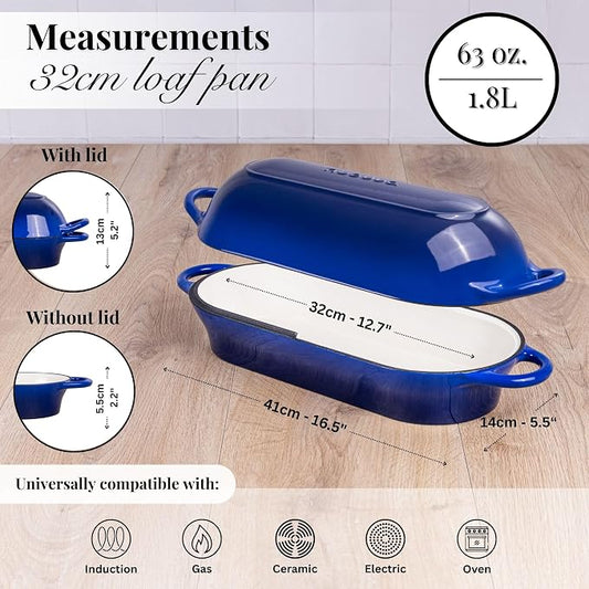 Enamelled Cast Iron Bread Loaf Pot – Dutch Oven - Image 2