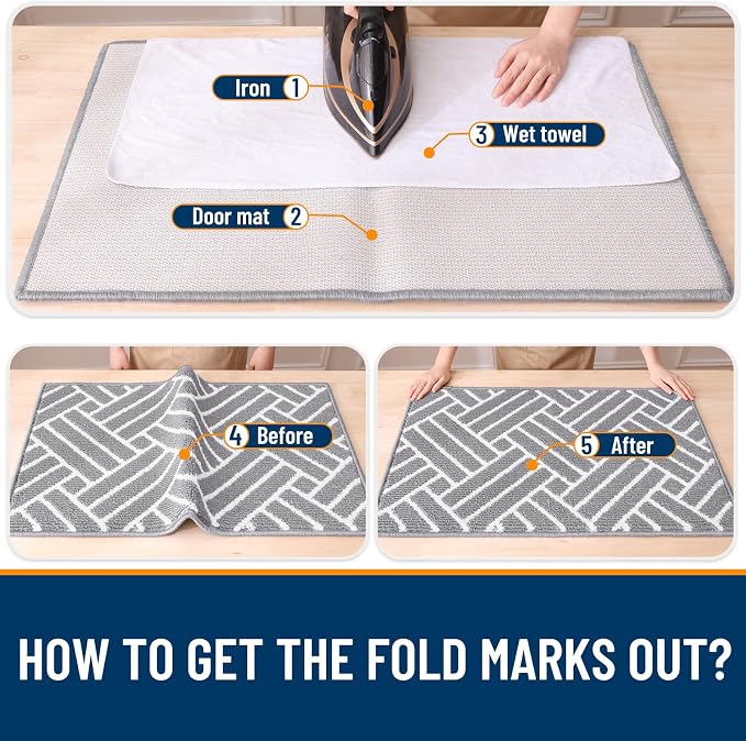 OLANLY Indoor Door Mat, 36x24 Inch, Dirt Resistant and Absorbent, Non-Slip - Image 8