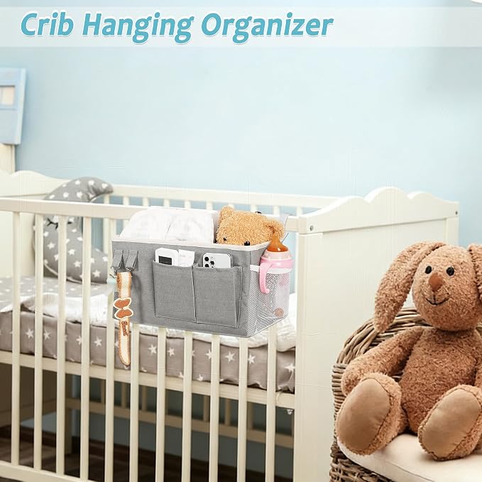 Loghot Bedside Caddy/Bedside Storage Bag Hanging Organizer - Image 7
