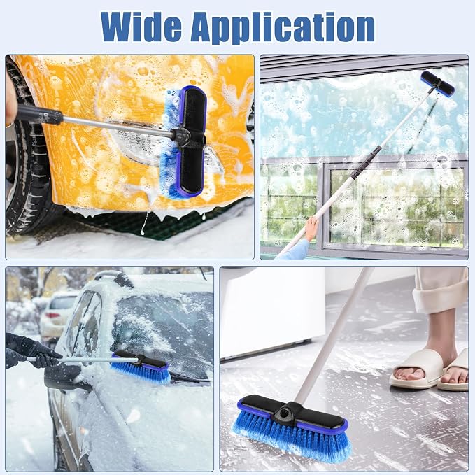 Car Wash Brush Head with Soft Bristle 10 Inch, Car Cleaning Brush with - Image 7