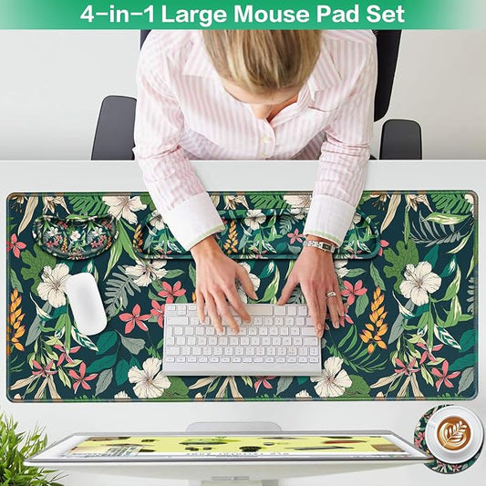 Desk Mat Floral, Large Gaming Mouse Pad - Image 2