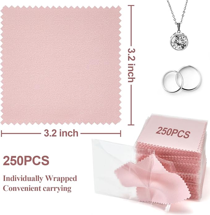 250PCS Jewelry Cleaning Cloth, Professional Polishing Cloth Individually Wrapped - Image 6