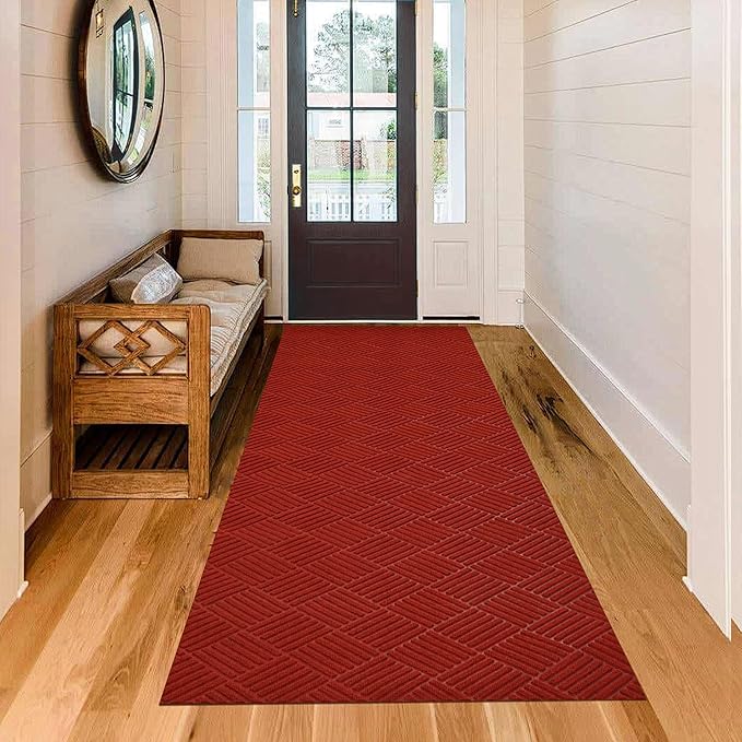 jxgzyy Red Carpet Runner for Party, Non-Slip Red Runner Rug for Hallway & Entryway, Durable Low-Pile Indoor Carpet, Easy to Clean, 2'11" x 9'10"