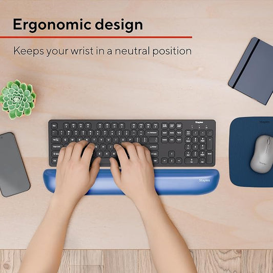 STAPLES Gel Keyboard Wrist Rest, Ergonomic Non‑Slip Wrist Support Cushion - Image 2
