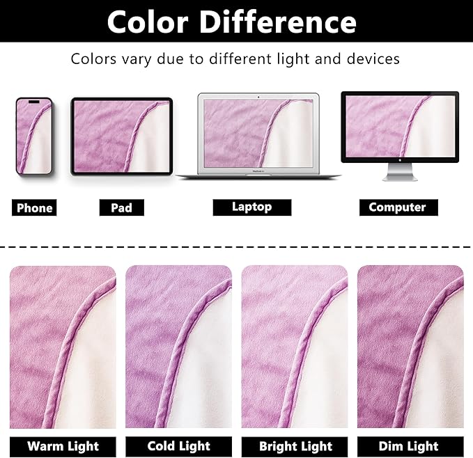 Waterproof Blanket for Couch, Leak Proof Dog Bed Blankets Reversible, Pet Throw Sofa Furniture Protector Machine Washable-52 x82,Purple+Cream