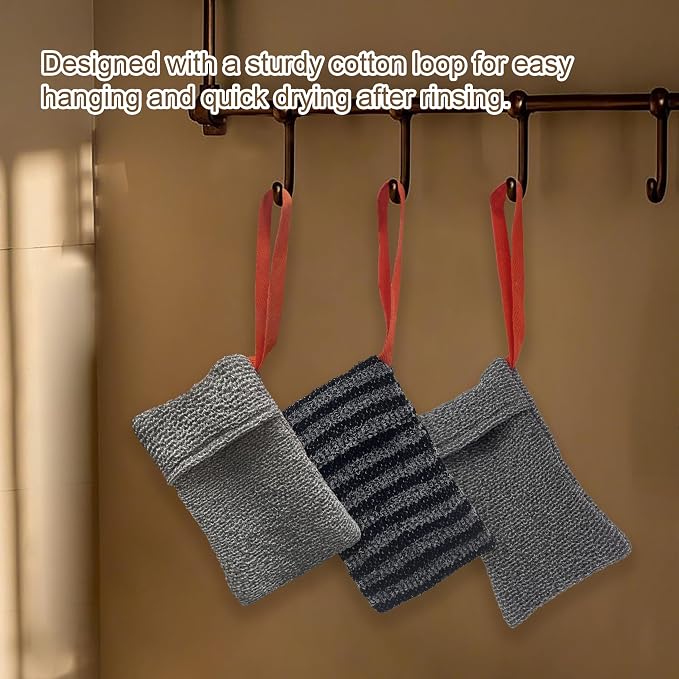 2 Pack Soap Bag Different Roughness Deep and Gentle, Bar Soap Pouch Saver Pocket - Image 7