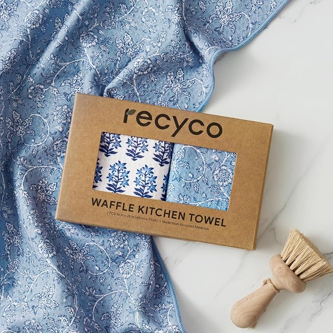 RECYCO Waffle Kitchen Towel Set of 2 - Image 7