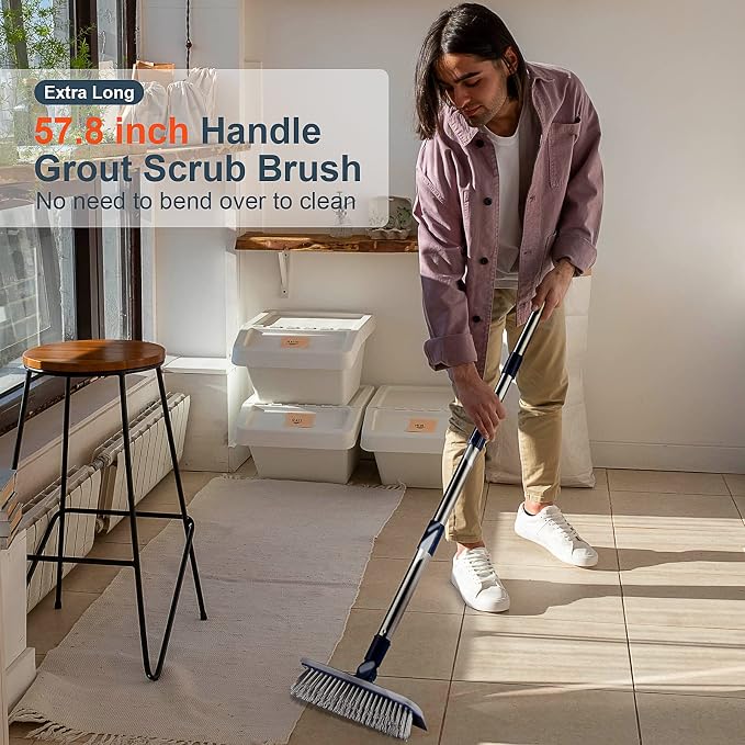 2 in 1 Floor Scrub Brush Grout Brush - Image 8