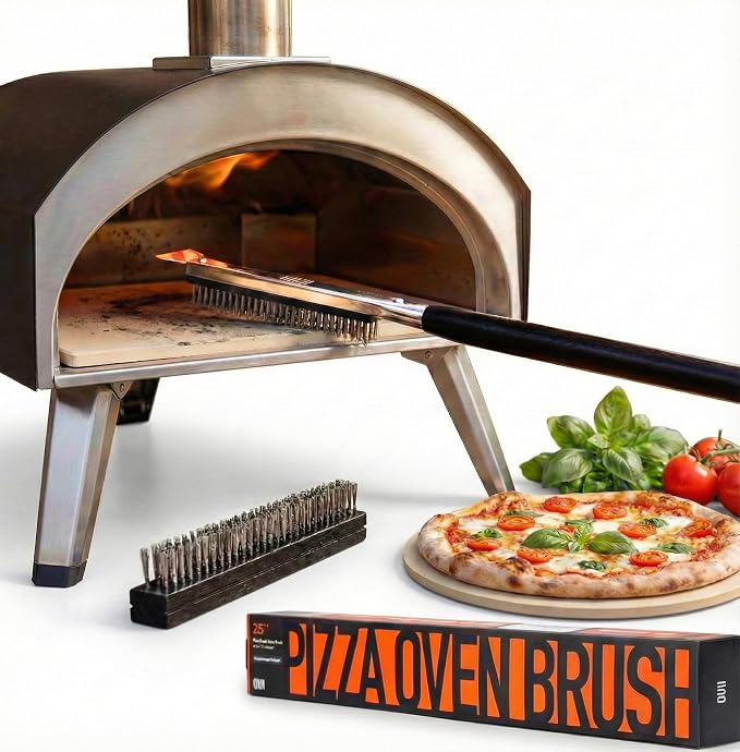 26'' Pizza Oven Brush with Stone Scraper - Image 7