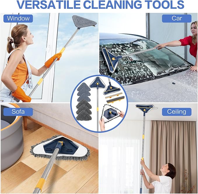 80" Wall Cleaner Mop with Long Handle, Sunoyar 5-in-1 Walls Washer - Image 7