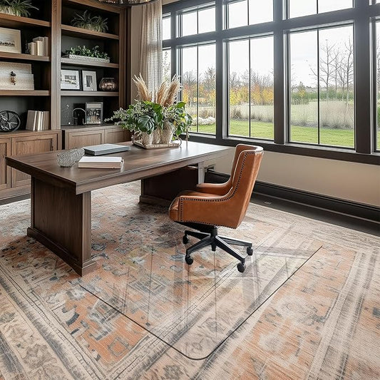 Office Chair Mat for Carpet & Hardwood, Upgraded 32" x 48" Dual Use Tempered - Image 2
