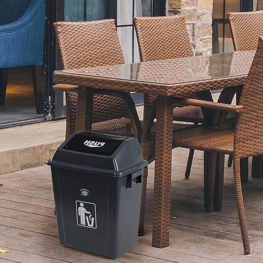 Readsky 6 Gallon Plastic Garbage Can Swing Lid, Trash Can Swing-Top, Swing - Image 7