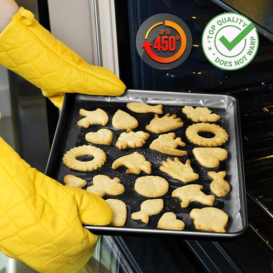 NutriChef 2-Piece XL Mega Cookie Sheet Baking Pans Set - Image 2