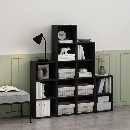 Furinno PASIR Book Shelf, 4-Tier Modern Bookshelf, Open Shelves Bookcase 9 x 12 - Image 2