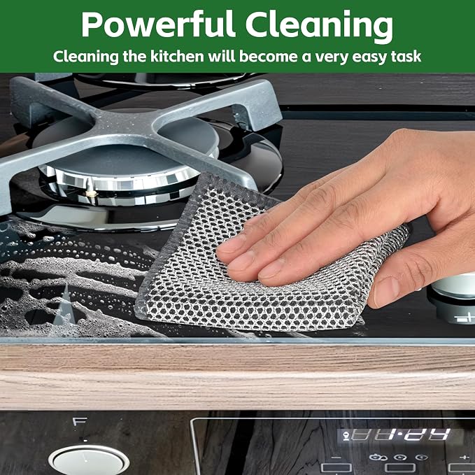 6Pack Double-Side Wire Dishcloth, Upgrade Wire Cleaning Cloths - Image 8