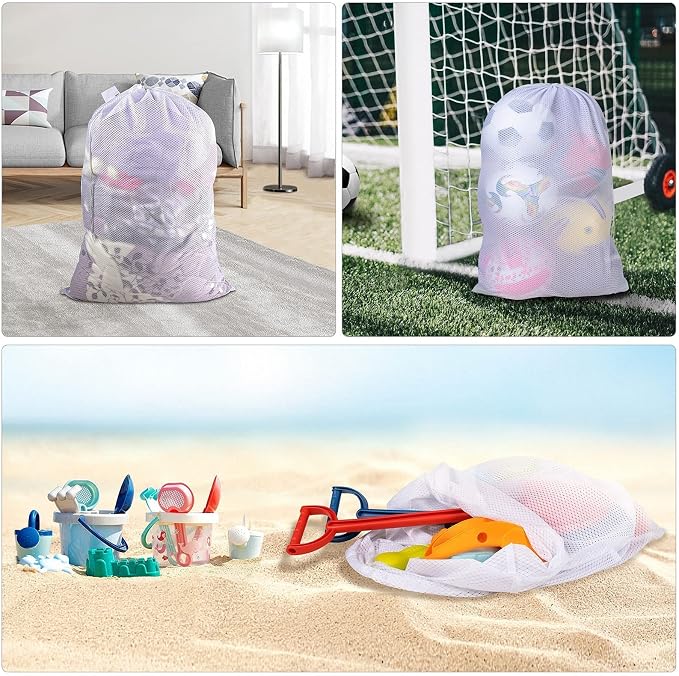 Polecasa Diamond Mesh Laundry Bags, Large Laundry Hamper Liner, Laundry Bag - Image 7