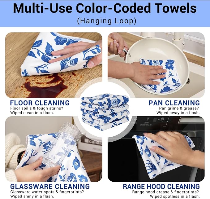 YUA Microfiber Cleaning Cloth 12 Pack, Microfiber Towels Cleaning, Microfiber - Image 7