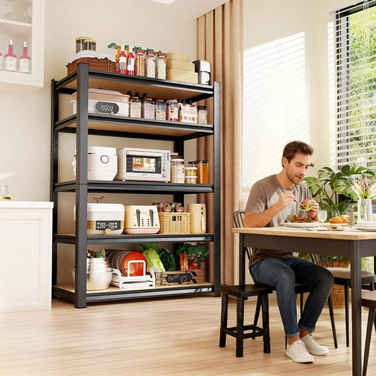 Set of 4 71"H Garage Shelving-5 Tier Garage Storage Shelves, Adjustable Heavy - Image 2