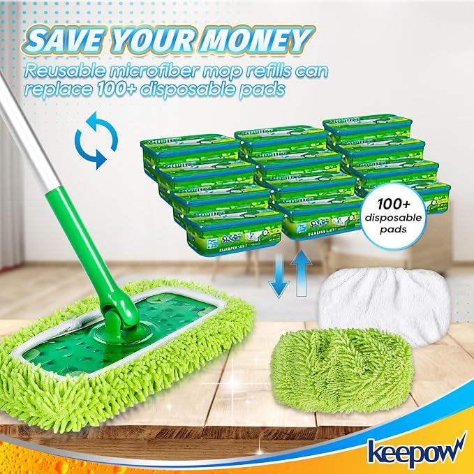 KEEPOW Reusable Dry Sweeping Cloths Compatible - Image 8