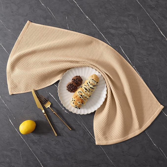 Homaxy 100% Cotton Kitchen Towels and Dishcloths Set, 12 x 12 Inches and 13 x - Image 9