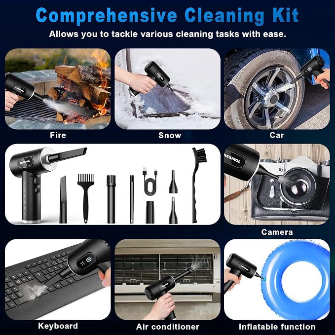 Compressed Air Duster-3 Gear Adjustable 100000RPM Electric Air Duster - Image 6