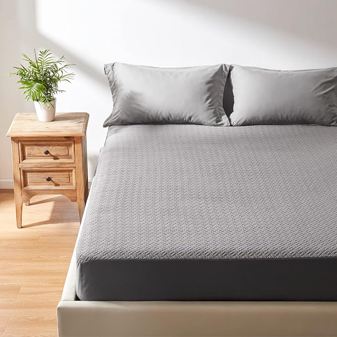 Hanherry 100% Waterproof Queen Size Mattress Protector, Rayon Made from Bamboo - Image 7