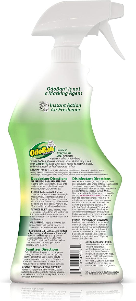 OdoBan Ready-to-Use Disinfectant and Odor Eliminator, Made in the USA, Original - Image 2