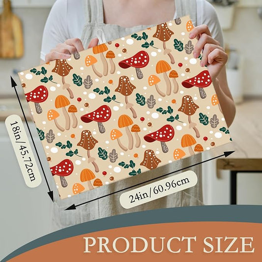 Funny Mushrooms Dish Drying Rack Mats Decor - Image 2