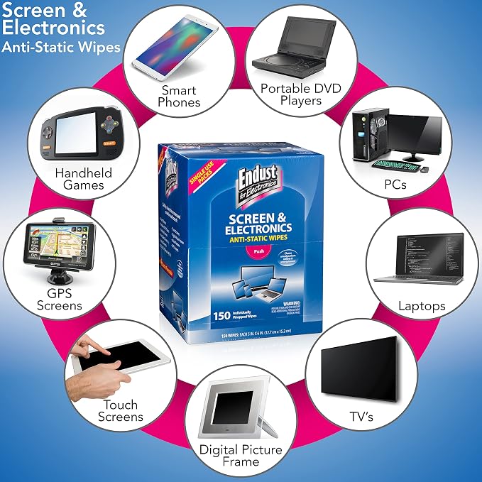 Endust for Electronics; Individually Wrapped, Anti-Static, Screen & Electronics - Image 5