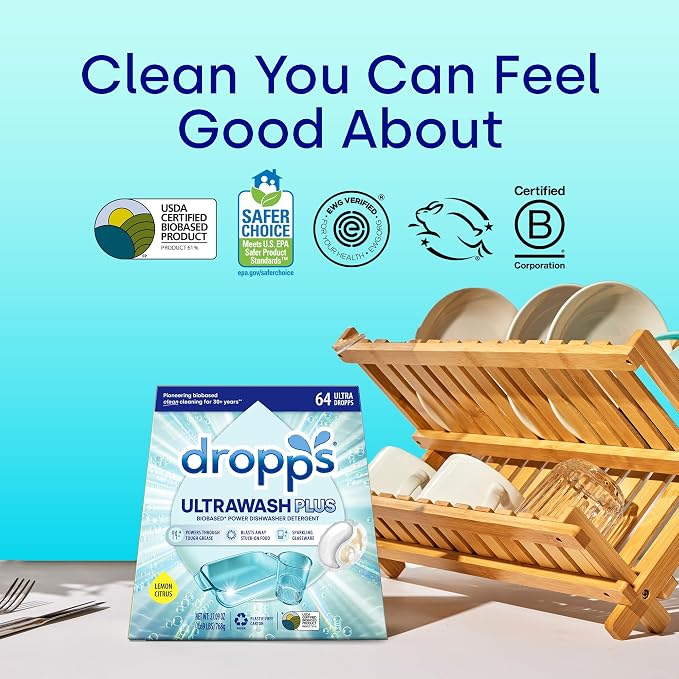 Dropps UltraWash Plus Dishwasher Detergent, Lemon Citrus - Image 7