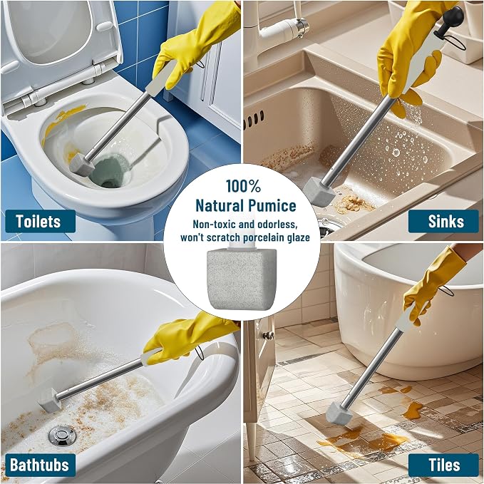 Pumice Stone Toilet Bowl Cleaner, 16.7Inch Toilet Pumice Stone - Image 6
