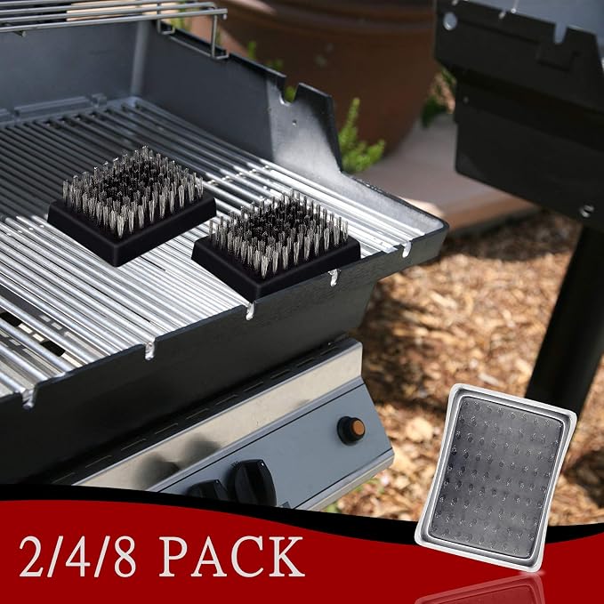 3.3" x 2.5" Grill Brush Replacement Heads Set of 8, Leonyo Grill Cleaning Brush - Image 7