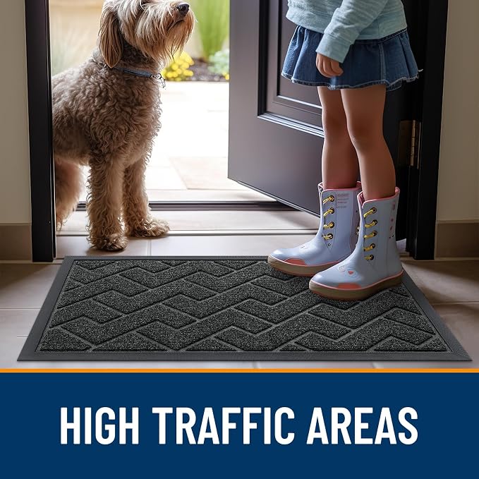 OLANLY Front Door Mat Indoor Outdoor Entrance, Waterproof All-Season, - Image 8