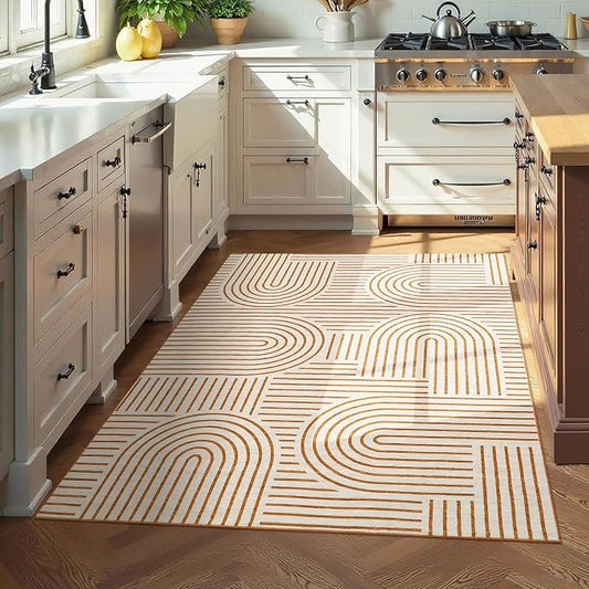 Washable Rug 3x5 Area Rugs for Living Room, Abstract Rug for Bedroom, Soft - Image 2
