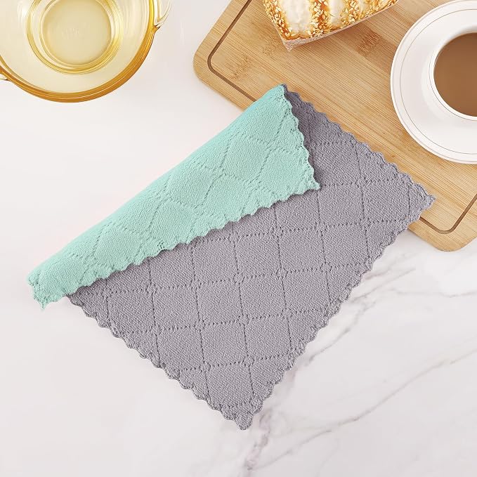 Homaxy 12 Pack Kitchen Cloths Dish Towels, Super Soft and Absorbent Dish Cloths - Image 7