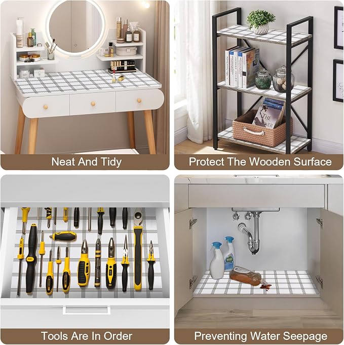 OcePor Non-Adhesive Drawer and Shelf Liner 17.5IN x 30FT,Non Slip Cabinet and - Image 7