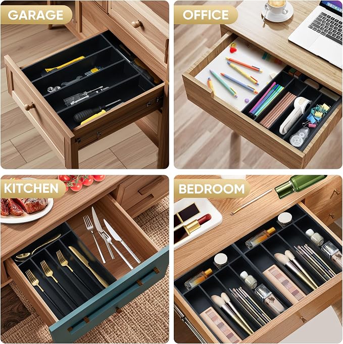 Silverware Organizer, 2 Pack 10 Inch Utensil Organizer Kitchen Drawer Organizer - Image 6
