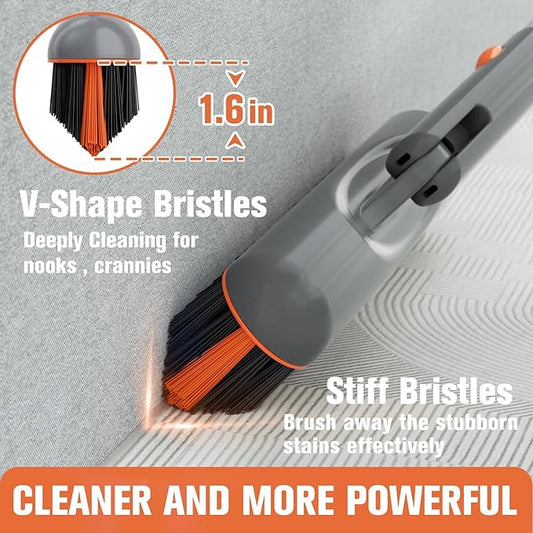 Eazer Grout Brush with Long Handle, 180°Rotation Tile Grout Cleaning Brush - Image 2