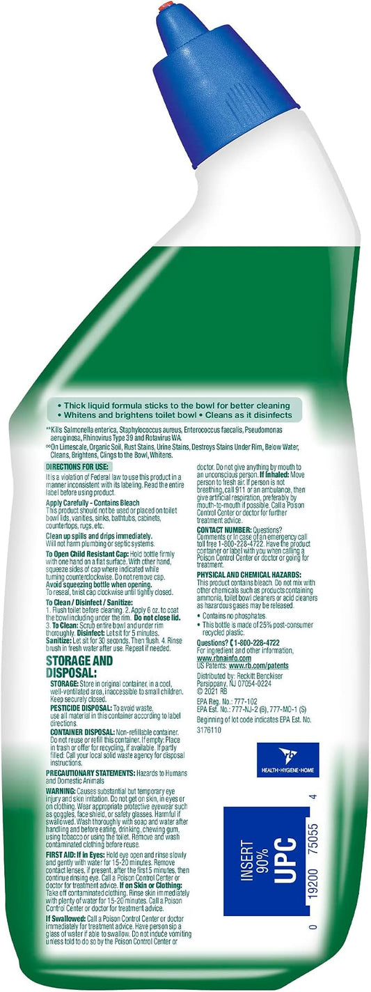 Lysol Toilet Bowl Cleaner Gel, For Cleaning and Disinfecting, Stain Removal - Image 2
