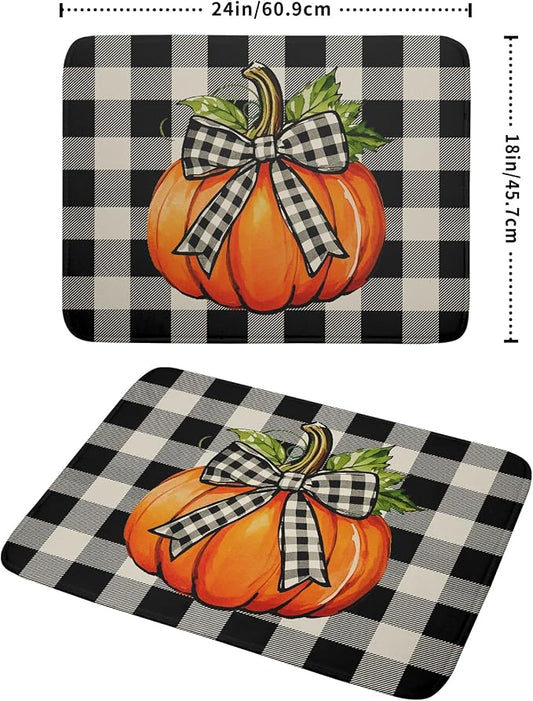 Fall Thanksgiving Pumpkin Dish Drying Mat - Image 2