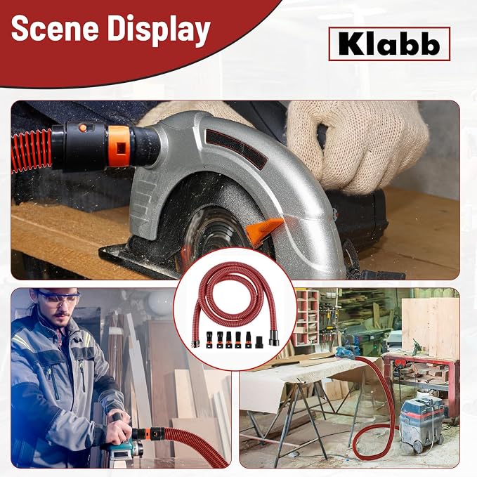 Klabb 10 Feet Dust Collection Hose Kit - Image 8