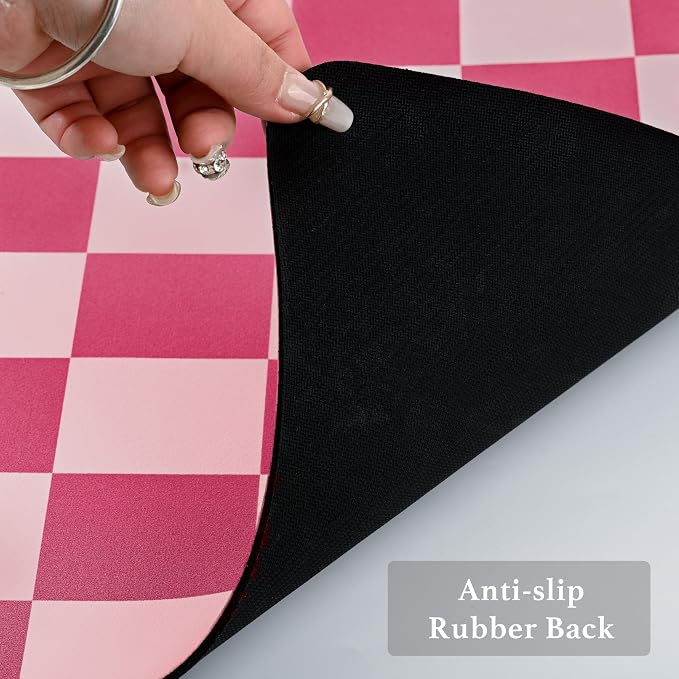 Checkered Dish Drying Mat for Kitchen Counter, Coffee Bar Station Accessories - Image 7