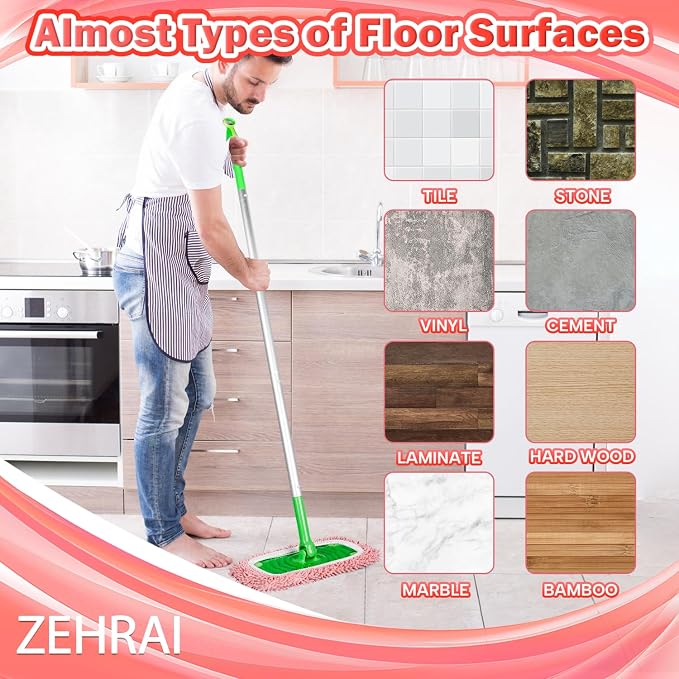 6Pcs Reusable Microfiber Mop Pads Compatible - Image 7
