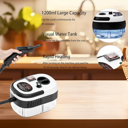 Steam Cleaner Handheld, Portable Steamer Cleaner, 2500W Steamer - Image 2